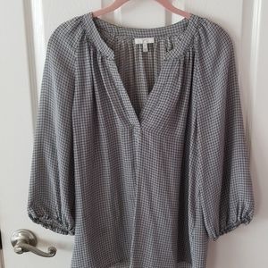 Joie silk v-neck blouse, 3/4 sleeve